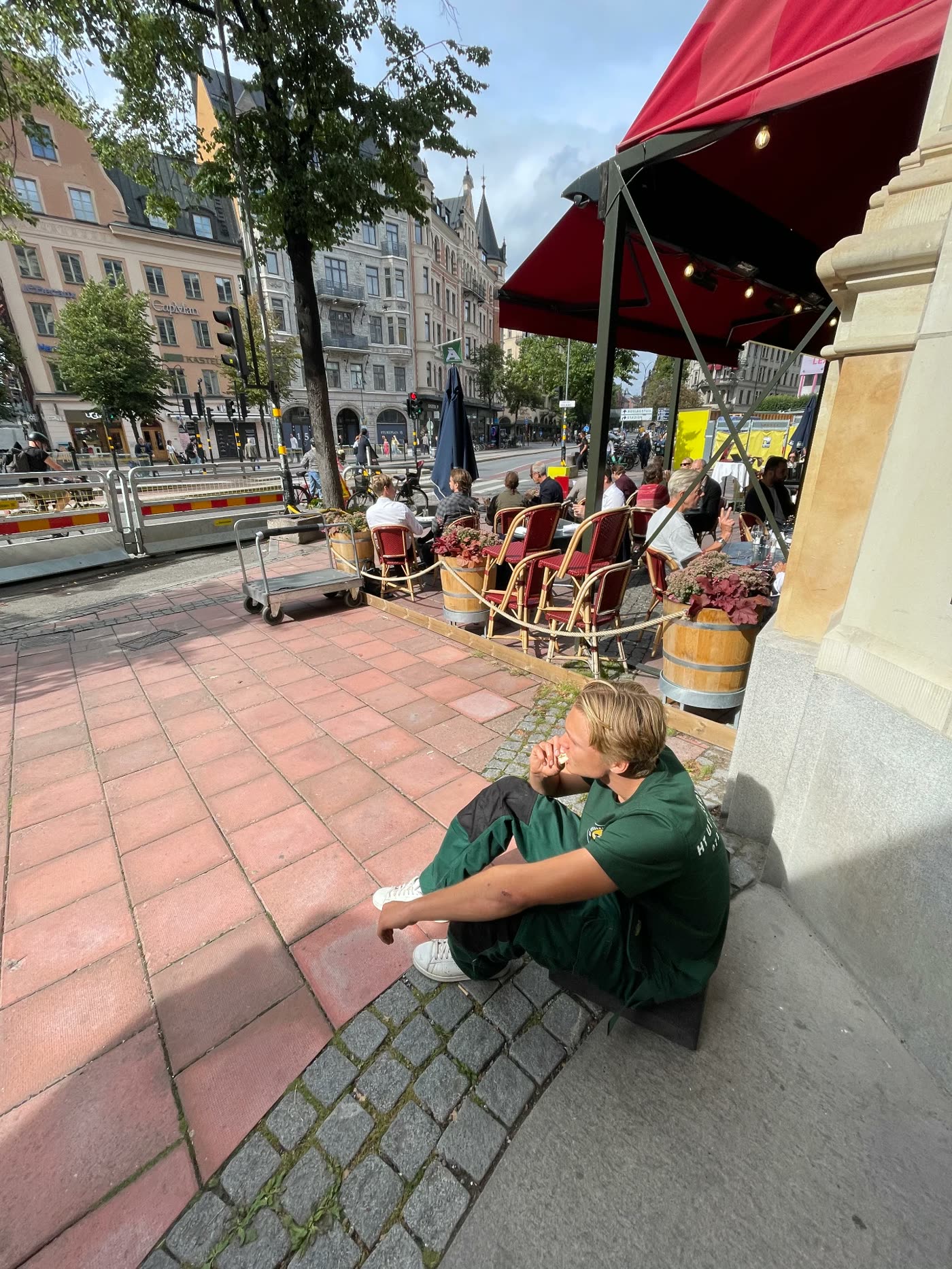 HT Uteservice egen personal under ett uppdrag i Stockholm